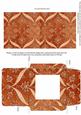 Burnt Orange Entwine Glitter Floral Midi Card Envelope Sheet