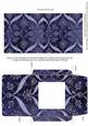Dark Blue Entwine Glitter Floral Midi Card Envelope Sheet