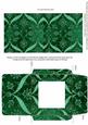 Dark Green Entwine Glitter Floral Midi Card Envelope Sheet