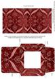 Dark Red Entwine Glitter Floral Midi Card Envelope Sheet