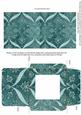 Dusky Teal Entwine Glitter Floral Midi Card Envelope Sheet