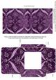 Purple Entwine Glitter Floral Midi Card Envelope Sheet