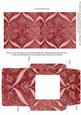 Red Entwine Glitter Floral Midi Card Envelope Sheet