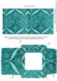 Teal Entwine Glitter Floral Midi Card Envelope Sheet