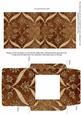 Vintage Tea Entwine Glitter Floral Midi Card Envelope Sheet
