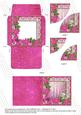 Pink Candle Poinsettia Mini Card Envelope Duo Stacker
