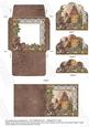 Church Window Poinsettia Mini Card Envelope Scallop Stacker