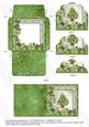 Elegant Tree Green Mini Card Envelope Scallop Stacker