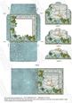 Church Teal Poinsettia Mini Card Envelope Scallop Stacker