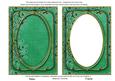 Dark Green Snowflake Glitter 7x5in Shaker Base and Frame