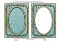 Dusky Teal Snowflake Glitter 7x5in Shaker Base and Frame