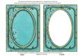 Teal Snowflake Glitter 7x5in Shaker Base and Frame