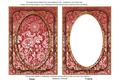 Dark Red Multi Floral 7x5in Shaker Base and Frame