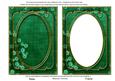 Dark Green Blossom Edge 7x5in Shaker Base and Frame