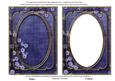Dark Blue Blossom Edge 7x5in Shaker Base and Frame
