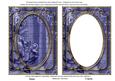 Blue Painted Rose 7x5in Shaker Base and Frame