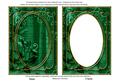 Dark Green Painted Rose 7x5in Shaker Base and Frame