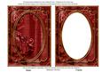 Dark Red Painted Rose 7x5in Shaker Base and Frame