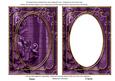 Purple Painted Rose 7x5in Shaker Base and Frame