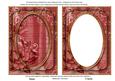 Red Painted Rose 7x5in Shaker Base and Frame
