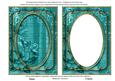 Teal Painted Rose 7x5in Shaker Base and Frame