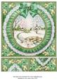 Pretty Snowscene Green Ruffle 8in Picture Sheet Topper