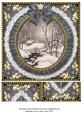 Winter Walk Grey Ruffle 8in Picture Sheet Topper