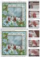 Rooftops Dusky Teal Poinsettia 5inch 3D Paper Weaving Sheet