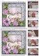 Snowscene Lilac Blue Poinsettia 5inch 3D Paper Weaving Sheet