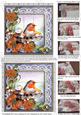 Robin Blue Poinsettia 5inch 3D Paper Weaving Sheet