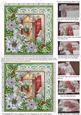 Christmas Door Green Poinsettia 5in 3D Paper Weaving Sheet
