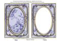 Blue Rose Wallpaper 7x5in Shaker Frame and Base