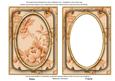 Burnt Orange Rose Wallpaper 7x5in Shaker Frame and Base