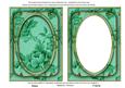 Dark Green Rose Wallpaper 7x5in Shaker Frame and Base