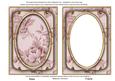 Dusky Pink Rose Wallpaper 7x5in Shaker Frame and Base