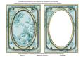 Dusky Teal Rose Wallpaper 7x5in Shaker Frame and Base