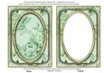 Mid Green Rose Wallpaper 7x5in Shaker Frame and Base