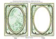 Mint Green Rose Wallpaper 7x5in Shaker Frame and Base