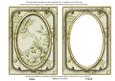 Olive Green Rose Wallpaper 7x5in Shaker Frame and Base