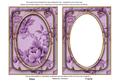 Purple Rose Wallpaper 7x5in Shaker Frame and Base