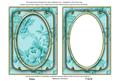 Teal Rose Wallpaper 7x5in Shaker Frame and Base