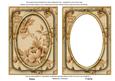 Vintage Tea Rose Wallpaper 7x5in Shaker Frame and Base