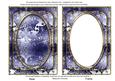 Dark Blue Metallic Snowflake 7x5 Shaker Frame and Base