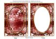 Dark Red Metallic Snowflake 7x5 Shaker Frame and Base