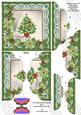 Elegant Tree Green Poinsettia 5in Scallop Top Bottom Stacker