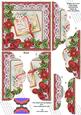 Glory Book Red Poinsettia 5in Scallop Top Bottom Stacker
