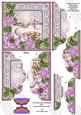 Lilac Snowscene Poinsettia 5in Scallop Top Bottom Stacker