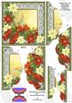 Candle Single Poinsettia 5in Scallop Top Bottom Stacker