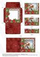 Red Robin Poinsettia Mini Card Envelope Bottom Stacker