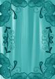 Teal Painted Poppy Swirl Edge A4 Backing Paper
